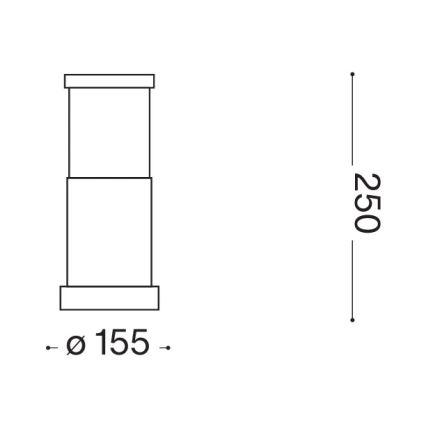 Ideal Lux - Външна лампа TRONCO 1xE27/42W/230V 25 см IP65 кафява