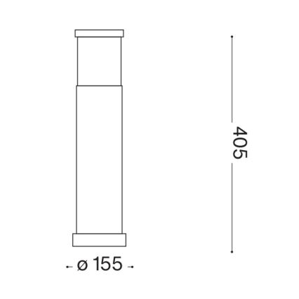 Ideal Lux - Външна лампа TRONCO 1xE27/42W/230V 40 см IP65 кафява