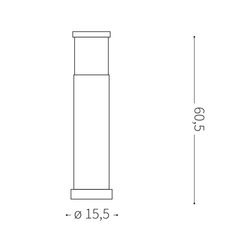 Ideal Lux - Външна лампа TRONCO 1xE27/42W/230V 60 cm IP65 антрацит