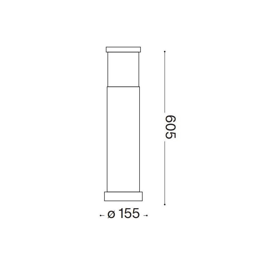 Ideal Lux - Външна лампа TRONCO 1xE27/42W/230V, 60 cm, IP65, кафява