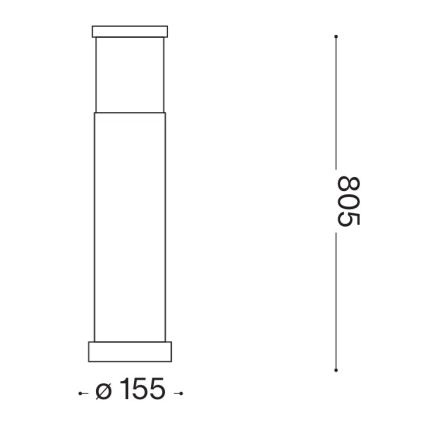 Ideal Lux - Външна лампа TRONCO 1xE27/42W/230V 80 см IP65 кафява