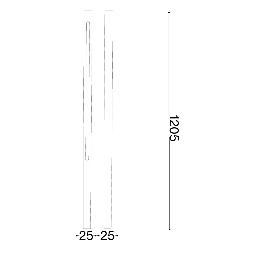 Ideal Lux - Външна LED лампа JEDI LED/19W/230V 120 см CRI 90 IP65 кафява