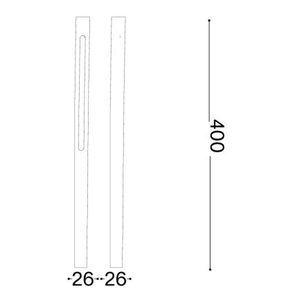 Ideal Lux - външна LED лампа JEDI LED/7W/230V 40 см CRI 90 IP65 кафява