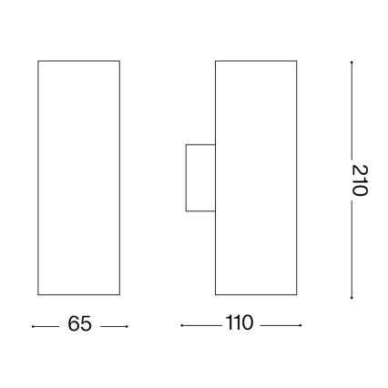 Ideal Lux - Външна стенна лампа GUN 1xGU10/35W/230V 21 см IP44 кафява