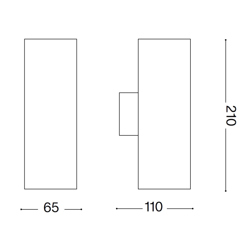 Ideal Lux - Външна стенна лампа GUN 1xGU10/35W/230V 21 см IP44 кафява