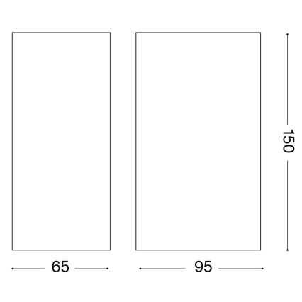Ideal Lux - Външна стенна лампа UP 2xG9/15W/230V IP44 кафява
