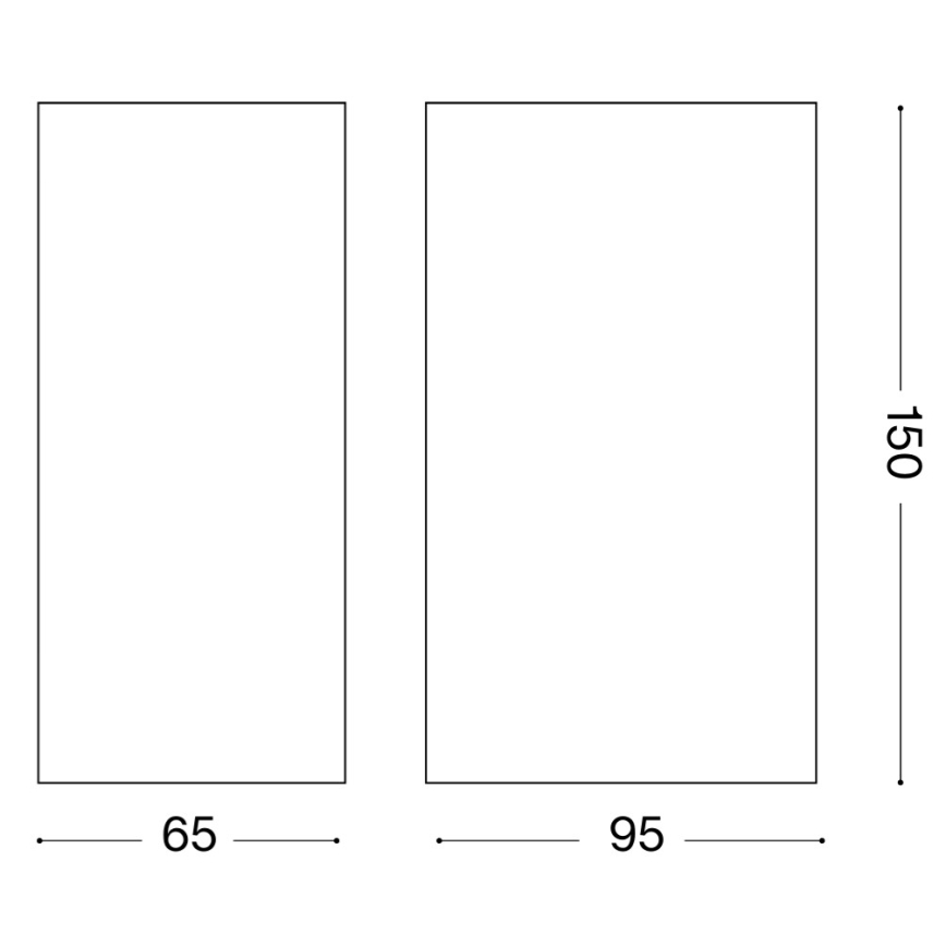 Ideal Lux - Външна стенна лампа UP 2xG9/15W/230V IP44 кафява