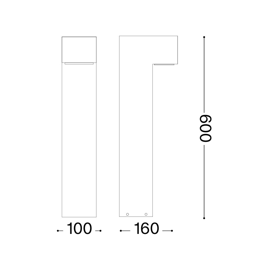Ideal Lux - Външно осветително тяло SIRIO 1xGX53/9W/230V 60 cm IP65 кафяво