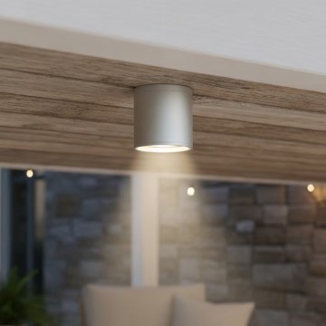 Ideal Lux - Външно спот осветително тяло GUN 1xGU10/28W/230V Ø 11 cm IP55 сиво