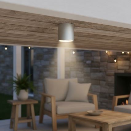 Ideal Lux - Външно спот осветително тяло GUN 1xGU10/28W/230V Ø 11 cm IP55 сиво