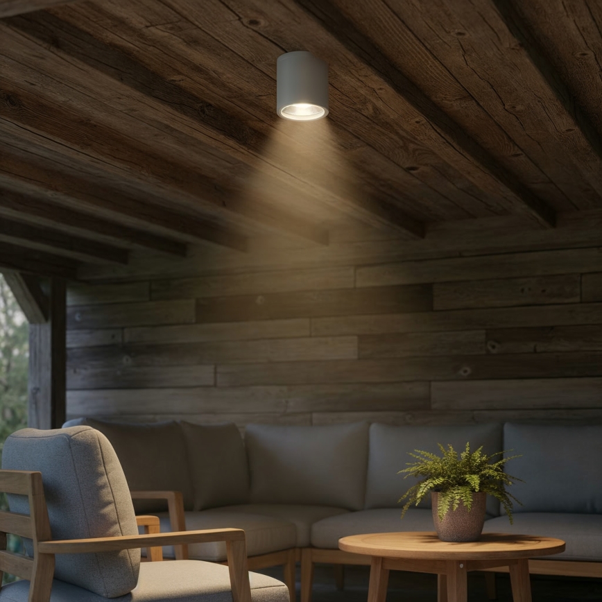 Ideal Lux - Външно спот осветително тяло GUN 1xGU10/28W/230V Ø 11 cm IP55 сиво