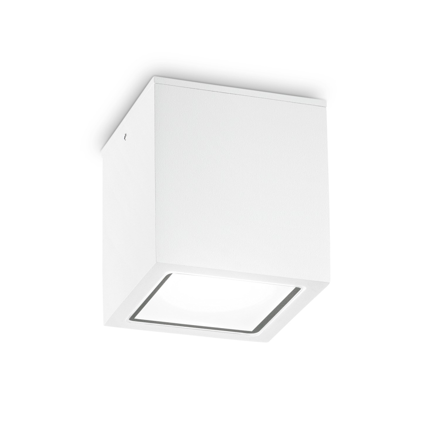 Ideal Lux - Външно спот осветително тяло TECHO 1xGU10/20W/230V 9x9 cm IP54 бяло