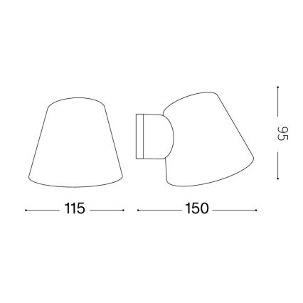 Ideal Lux - Външно стенно осветително тяло GAS 1xGU10/28W/230V IP43 антрацит