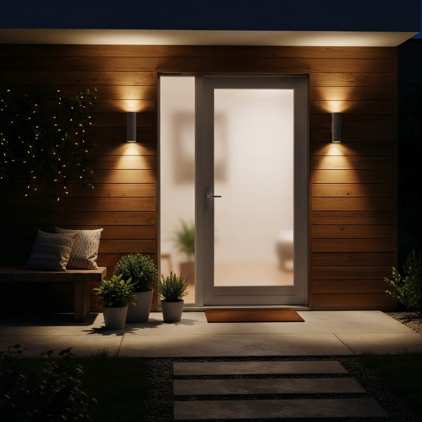 Ideal Lux - Външно стенно осветително тяло GUN 1xGU10/35W/230V 21 см IP44 сиво