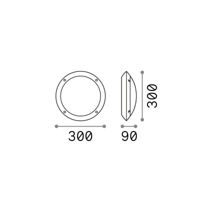 Ideal Lux - Външно стенно осветително тяло POLAR 1xE27/23W/230V IP66 бяло