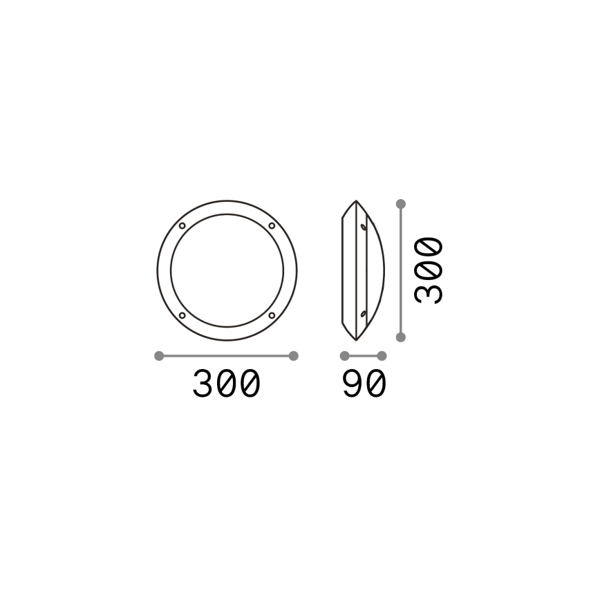 Ideal Lux - Външно стенно осветително тяло POLAR 1xE27/23W/230V IP66 бяло