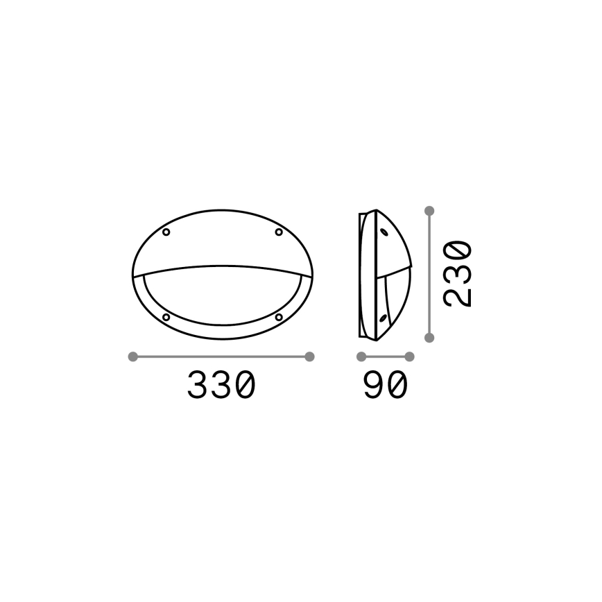 Ideal Lux - Външно стенно осветително тяло POLAR 1xE27/23W/230V IP66 бяло