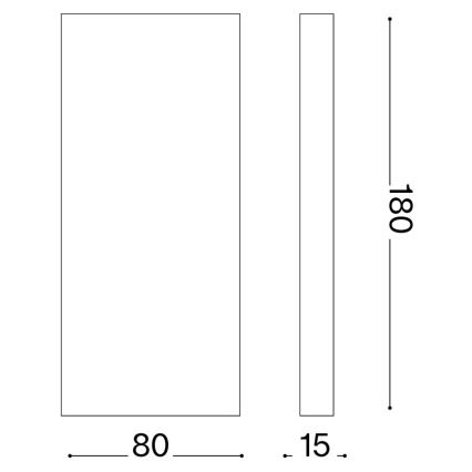 Ideal Lux - Външно стенно осветително тяло POST-IT LED/6W/12V CRI 90, месинг