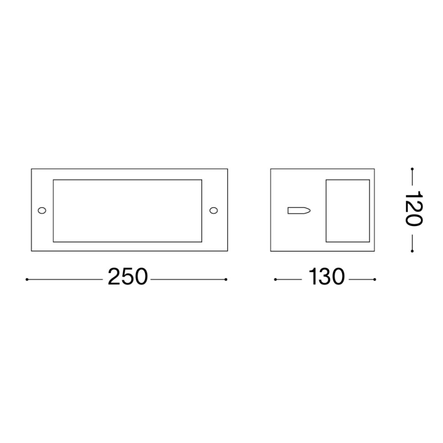 Ideal Lux - Външно стенно осветително тяло REX 1xE27/60W/230V IP44 кафяво