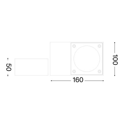 Ideal Lux - Външно стенно осветително тяло SIRIO 1xGX53/9W/230V IP65 кафяво