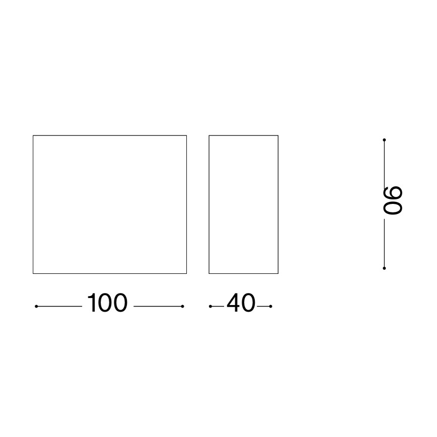 Ideal Lux - Външно стенно осветително тяло TETRIS 1xG9/15W/230V IP44, кафяво