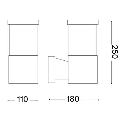 Ideal Lux - Външно стенно осветително тяло TRONCO 1xE27/42W/230V IP44 кафяво