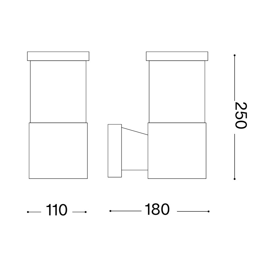 Ideal Lux - Външно стенно осветително тяло TRONCO 1xE27/42W/230V IP44 кафяво