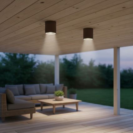 Ideal Lux - Външно точково осветително тяло GUN 1xGU10/28W/230V, диаметър 11 см, IP55, кафяво