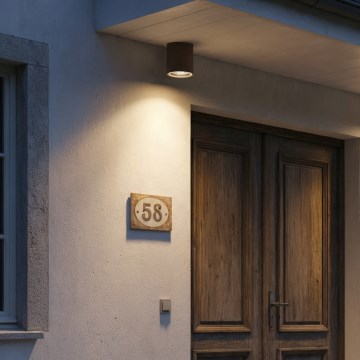 Ideal Lux - Външно точково осветително тяло GUN 1xGU10/28W/230V IP55 кафяво