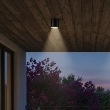 Ideal Lux - Външно точково осветително тяло GUN 1xGU10/28W/230V Ø 11 см IP55 черно