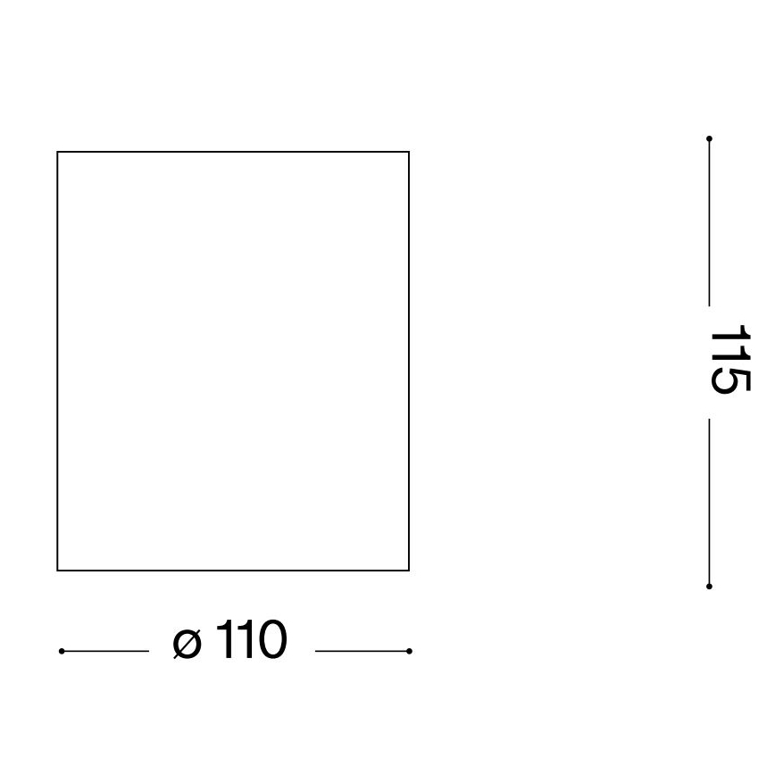 Ideal Lux - Външно точково осветително тяло GUN 1xGU10/28W/230V Ø 11 см IP55 черно