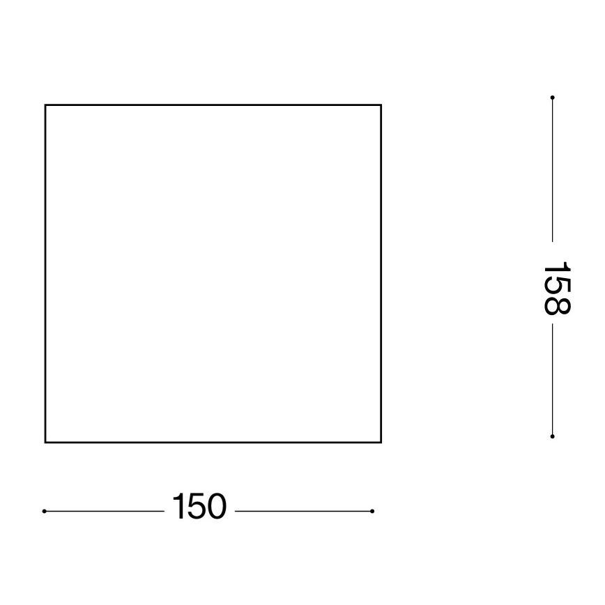 Ideal Lux - Външно точково осветително тяло TECHO 1xGU10/20W/230V 15x15 cm IP54 бяло