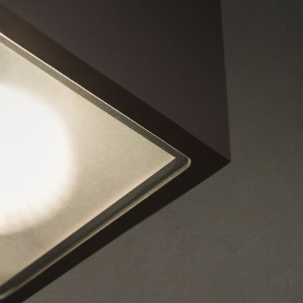 Ideal Lux - Външно точково осветително тяло TECHO 1xGU10/20W/230V 15x15 см IP54 черно