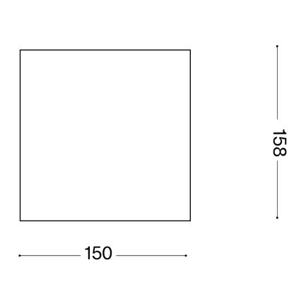 Ideal Lux - Външно точково осветително тяло TECHO 1xGU10/20W/230V 15x15 см IP54 кафяво