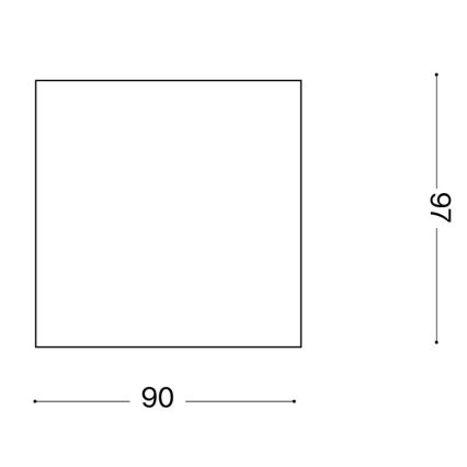 Ideal Lux - Външно точково осветително тяло TECHO 1xGU10/20W/230V 9x9 см IP54 черно