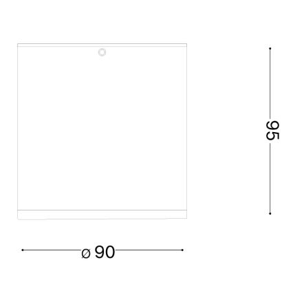 Ideal Lux - Външно точково осветително тяло TECHO 1xGU10/20W/230V диам. 9 см IP54 кафяво