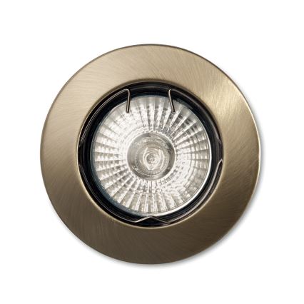 Ideal Lux - Комплект 3x вградени осветителни тела JAZZ 1xGU10/50W/230V Ø 7,7 cm бронзов цвят