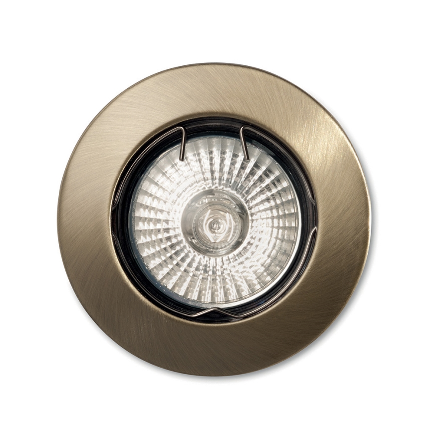 Ideal Lux - Комплект 3x вградени осветителни тела JAZZ 1xGU10/50W/230V Ø 7,7 cm бронзов цвят