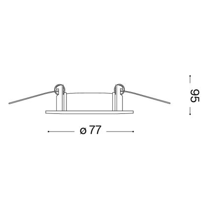 Ideal Lux - Комплект 3x вградени осветителни тела JAZZ 1xGU10/50W/230V Ø 7,7 cm бронзов цвят