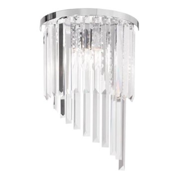 Ideal Lux - Кристален аплик CARLTON 3xE14/40W/230V лъскав хром