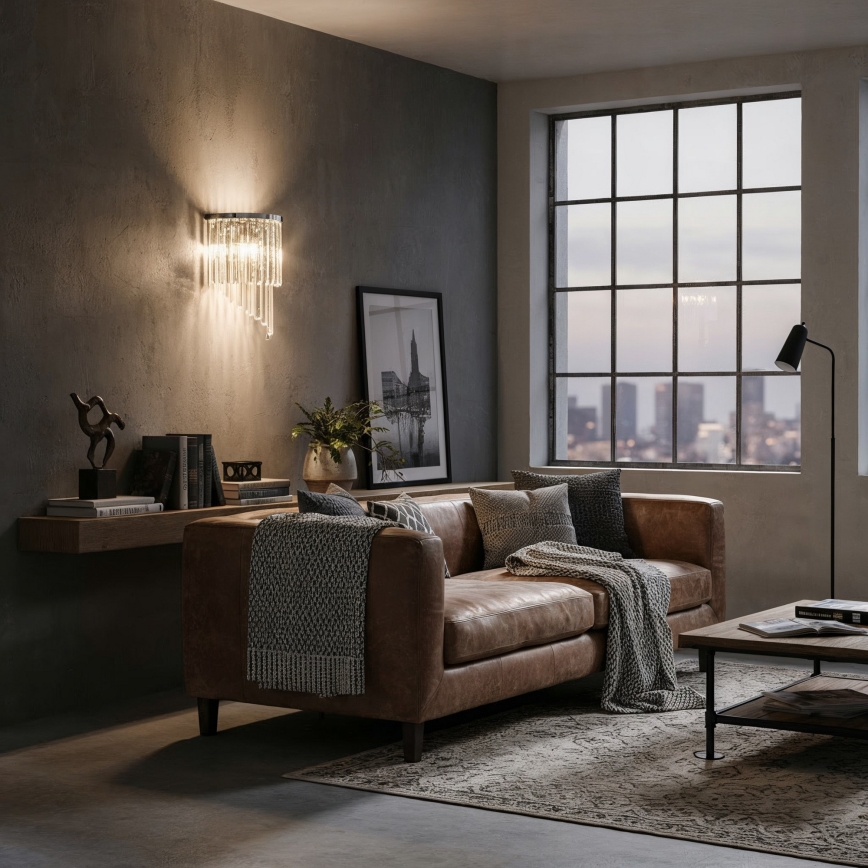 Ideal Lux - Кристален аплик CARLTON 3xE14/40W/230V лъскав хром