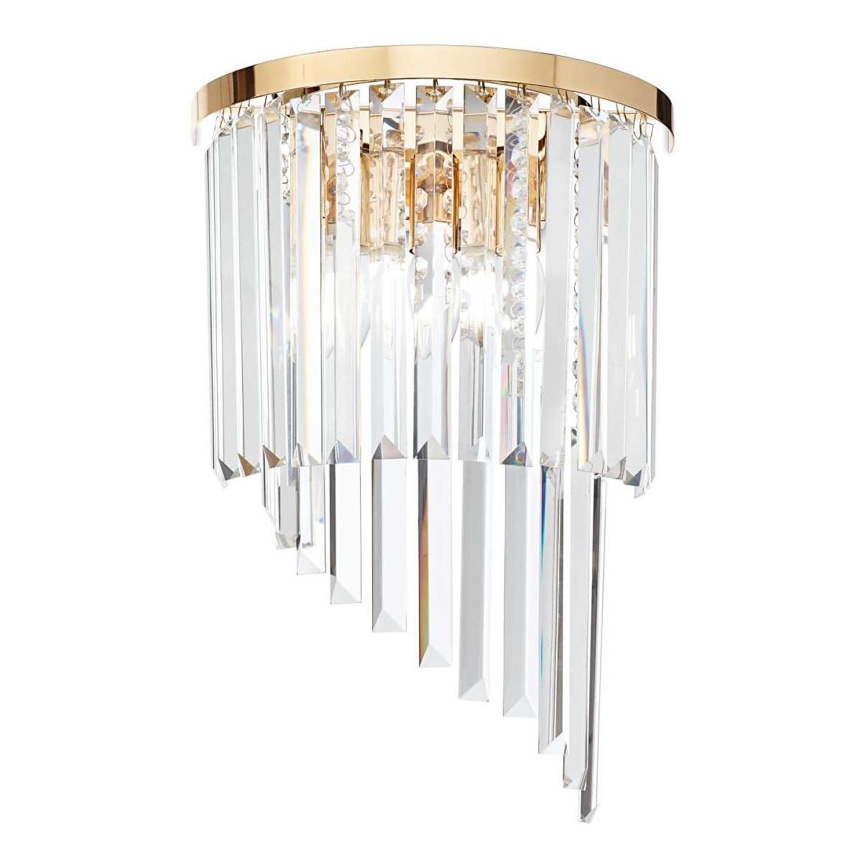 Ideal Lux - Кристален аплик CARLTON 3xE14/40W/230V златист