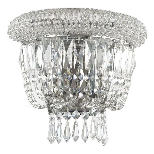 Ideal Lux - Кристален аплик DUBAI 2xE14/28W/230V лъскав хром