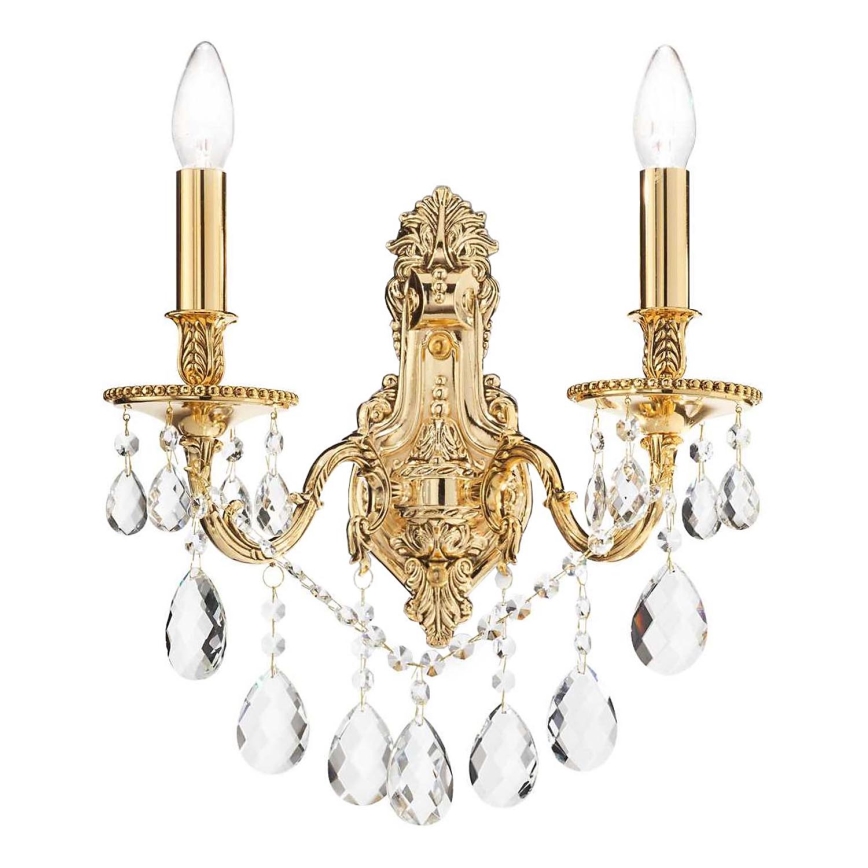 Ideal Lux - Кристален аплик GIOCONDA 2xE14/40W/230V златист