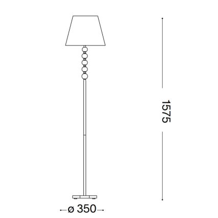 Ideal Lux - Кристален лампион QUEEN 1xE27/60W/230V златист