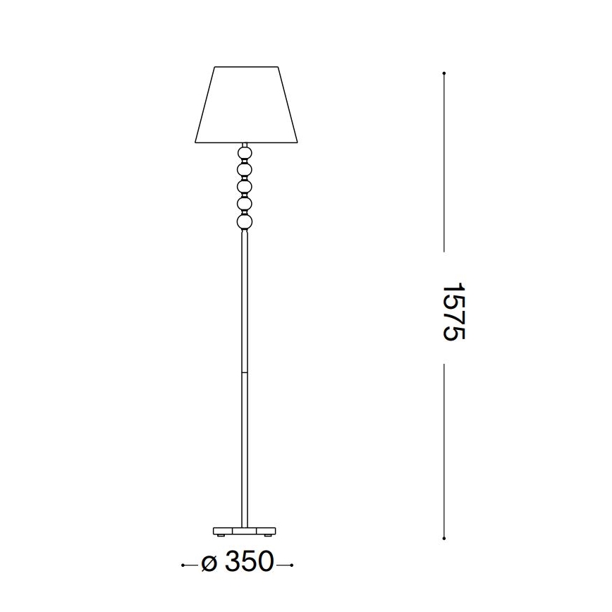 Ideal Lux - Кристален лампион QUEEN 1xE27/60W/230V златист