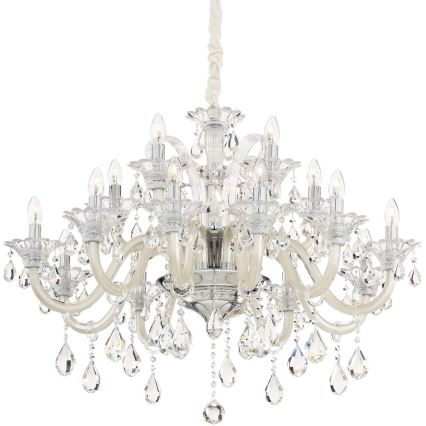 Ideal Lux - Кристален пендел COLOSSAL 15xE14/40W/230V Ø 95 см кремав/лъскав хром