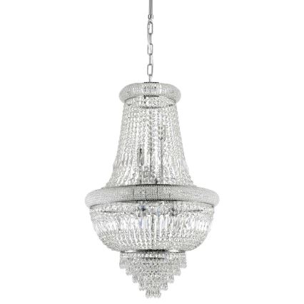 Ideal Lux - Кристален пендел DUBAI 10xE14/28W/230V Ø 52 см лъскав хром