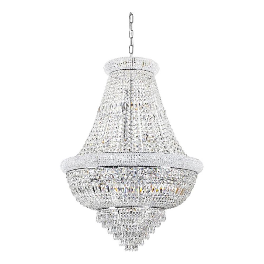 Ideal Lux - Кристален пендел DUBAI 24xE14/28W/230V Ø 80 см лъскав хром