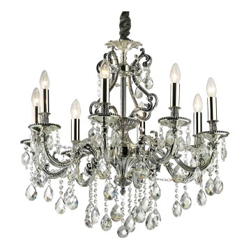 Ideal Lux - Кристален пендел GIOCONDA 8xE14/40W/230V Ø 73 см сребрист
